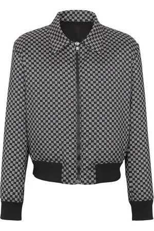 Balmain Jacka, Herr, L, Polyester, Mini monogram bomberjacka