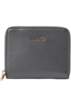 Liu Jo Accessoarer, Dam, ONE Size, Läder, Kompakt Läder Plånbok Grå