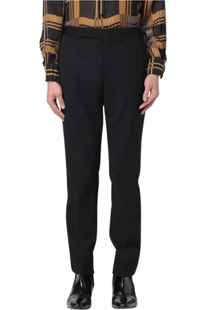 Saint Laurent Byxor, Herr, XL, Svarta Straight Leg Byxor