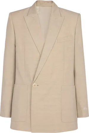 Balmain Jacka, Herr, S, Bomull, 1-knapp jacka i flytande canvas