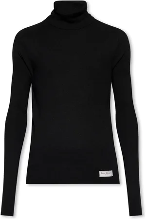 Balmain Stickade tröjor & koftor, Herr, M, Ull turtleneck tröja
