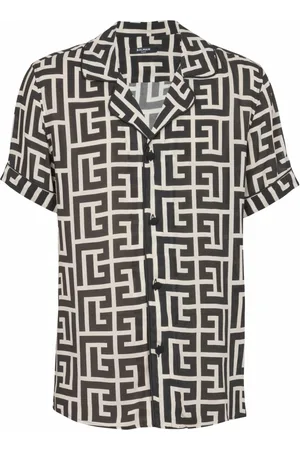 Balmain Skjorta, Herr, XL, Pyjamas skjorta med monogramtryck