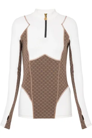 Balmain Topp, Dam, S, Bomull, ini monogram teknisk topp