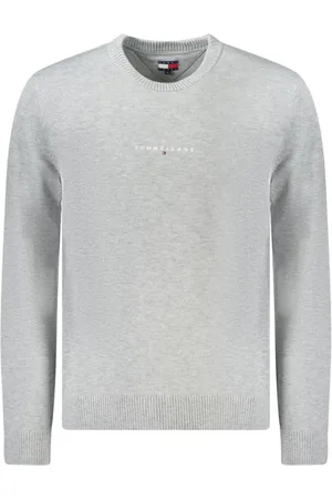 Tommy Hilfiger Stickade tröjor & koftor, Herr, L, Polyester, Grå Ull Herrtröja