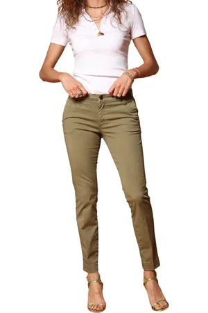 Masons Byxor, Dam, XL, Bomull, Slim Fit Chino Byxor i Gabardin