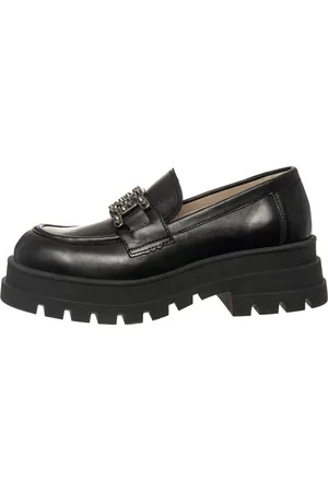 CESARE GASPARI Skor, Dam, 40 EU, Läder, Chunky Studded Loafers - Svart