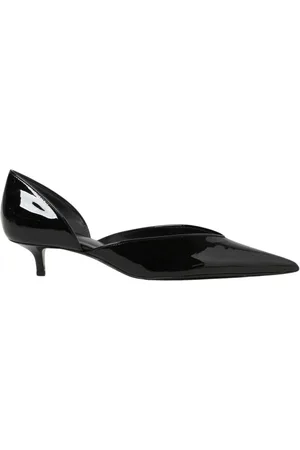 Serafini Skor, Dam, 38 EU, Läder, Svart Patent Kitten Heel Pumps