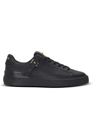 Balmain Skor, Dam, 36 EU, Läder, B-Court B-Buzz sneakers i präglat kalvskinn