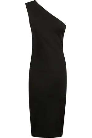 Patou Klänning, Dam, XS, Svart One Shoulder Stickad Klänning