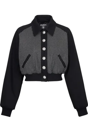 Balmain Jacka, Dam, XS, Bomull, Kort jacka med strass