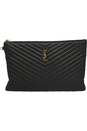 Saint Laurent Pre-owned, Dam, ONE Size, Pre-owned Laeder kuvertvskor