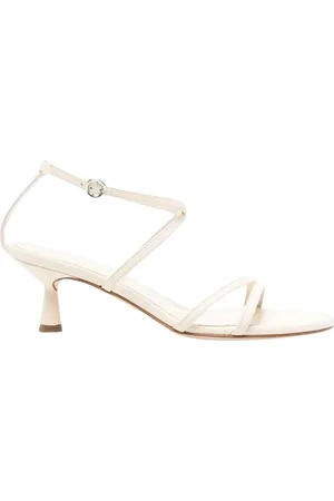 Aeyde Skor, Dam, 37 EU, Läder, Elegant Cream Heeled Sandaler