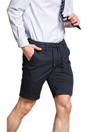 Masons Shorts, Herr, XL, Bomull, Slim Fit Navy Chino Jogger