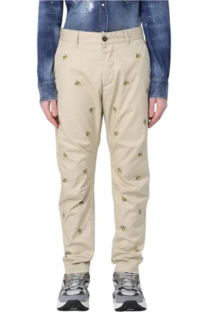 Dsquared2 Byxor, Herr, S, Bomull, Broderade Avslappnade Byxor