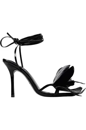 Alexander Wang Skor, Dam, 37 EU, Läder, Svarta Lackläder Högklackade Sandaler
