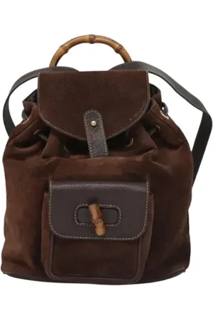 Gucci Pre-owned, Dam, ONE Size, Mocka, Pre-owned Mocka ryggsckar