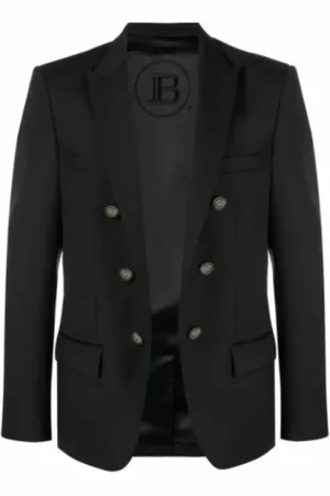 Balmain Jacka, Herr, XL, Bomull, Dubbelknäppt Kavaj i Ull