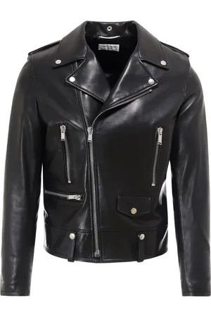 Saint Laurent Jacka, Herr, M, Läder, Läder Asymmetrisk Dragkedjejacka