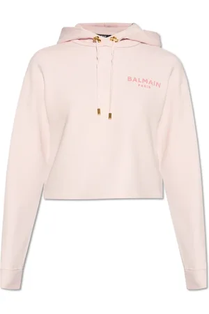 Balmain Sweatshirts & Hoodies, Dam, L, Bomull, Sweatshirt med logotyp