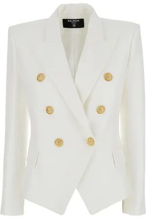 Balmain Jacka, Dam, XL, Kavaj med dubbelknäppning och spetsiga slag