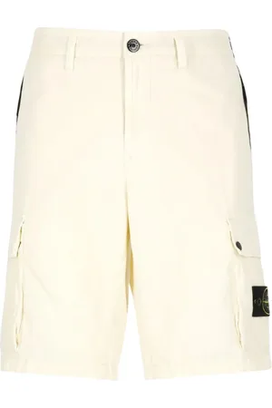 Stone Island Shorts, Herr, W31, Olivgröna Cargo Shorts med Fickor