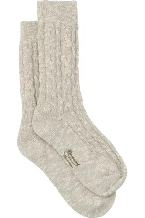 BONPOINT Underkläder, unisex, ONE Size, Bomull, Vita Crew Socks
