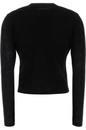 Tory Burch Stickade tröjor & koftor, Dam, M, Svart viskosblandningskardigan