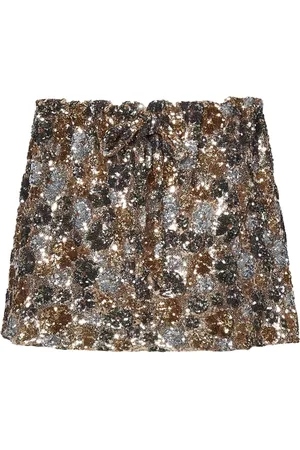 Nº21 Kjol, Dam, XS, Polyester, Blommig Paljett Strapless Topwear