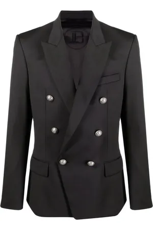 Balmain Jacka, Herr, L, Svart ullblazer