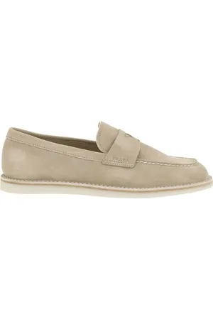 Prada Skor, Herr, 43 EU, Läder, Suede Loafers Almond Toe Design