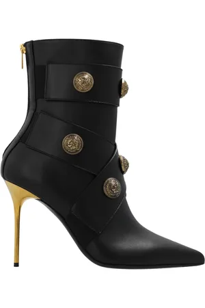 Balmain Skor, Dam, 40 EU, Läder, Stövlar med klackar