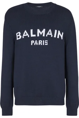 Balmain Stickade tröjor & koftor, Herr, XL, Ull Paris tröja