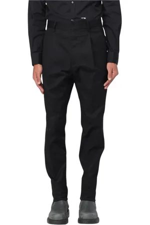 Dsquared2 Byxor, Herr, M, Svarta Veckade Herrbyxor