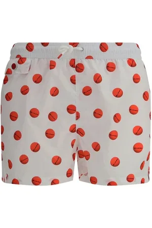 Kiton Badkläder, Herr, M, Logoed Simshorts med All-Over Sfärer