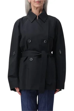 FAY Kappa, Dam, XS, Svart Bältes Trenchcoat
