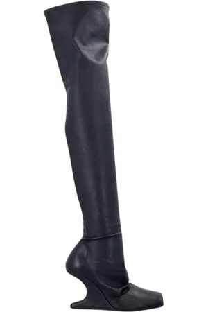 Rick Owens Skor, Dam, 37 EU, Läder, Svarta Läder Slip-On Skor