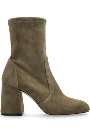 Stuart Weitzman Skor, Dam, 40 1/2 EU, Mocka, Ankelboots med klackar Yuliana
