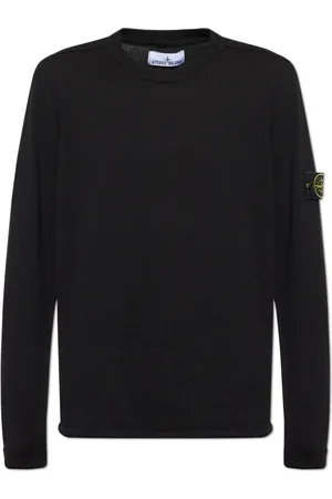 Stone Island Stickade tröjor & koftor, Herr, M, Bomull, Tröja med logotyp