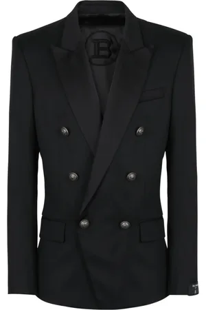 Balmain Jacka, Herr, L, Ylleblazer med dubbelknäppt silverfärgad knäppning