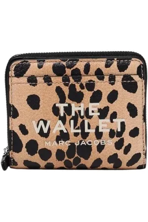 Marc Jacobs Accessoarer, Dam, ONE Size, Läder, Plånbok med Leopardtryck och Dragkedja
