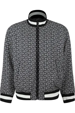 Balmain Jacka, Herr, XL, Omvändbar Monogram Bomberjacka