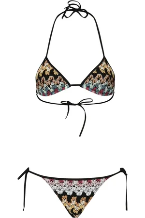Missoni Badkläder, Dam, S, Lamé Viskos Spets Virkad Bikini Multifärgad