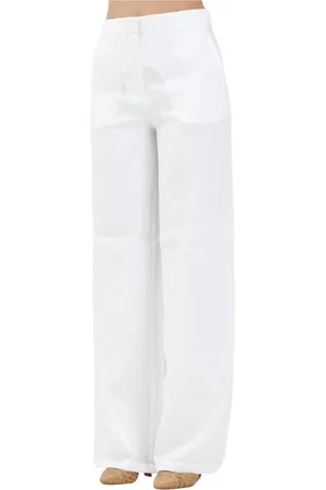 Max Mara Byxor, Dam, S, Linne, Linnebyxor Med Raka Ben