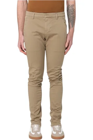Dondup Byxor, Herr, W34, Bomull, Grön Slim Fit Casual Byxor