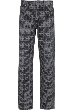 Balmain Jeans, Herr, W34, Denim, Monogrammärkta jeans