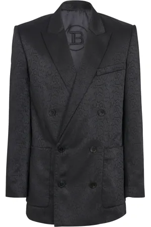 Balmain Jacka, Herr, S, Polyester, Python Jacquard Blazer