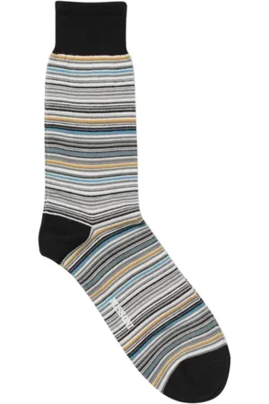 Missoni Underkläder, Herr, M, Bomull, Lyxiga Randiga Crew Socks
