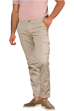 Masons Byxor, Herr, M, Bomull, Extra Slim Fit Cargo Byxor i Stretch Satin