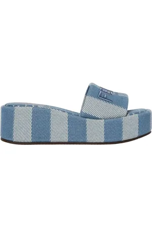 Fendi Skor, Dam, 37 EU, Randig Plattforms Sandaler
