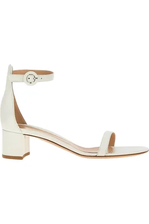 Gianvito Rossi Skor, Dam, 40 EU, Vita blockklack sandaler